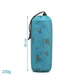 KioKids Toalla de Playa y Piscina Microfibra Tortugas Azul 75x150cm Suave Absorbente Secado Rápido con Bolsa para Bebé