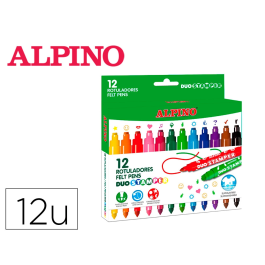 Alpino Rotulador Duo Stamper Caja de 12 Unidades Colores Surtidos Punta Fina Precio: 5.94999955. SKU: B1GSH7XBGQ