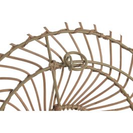 DKD Home Decor Decoración de Pared Balines Natural 3 x 55 x 87 cm Ratan y Metal