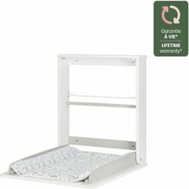 Badabulle Cambiador de Pared Plouf Plegable y Compacto con Cambiador Incluido, Apertura Una Mano y Estante Almacenamiento, 13cm Grosor