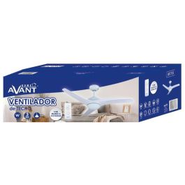 AVANT Ventilador de Techo con Luz y Mando a Distancia, 135 cm, 70 W, 3 Aspas, Color Blanco
