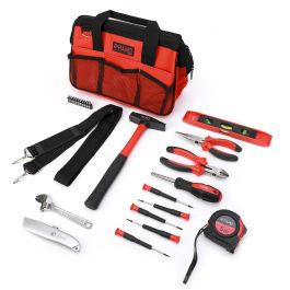 Fulmo Bolsa de herramientas de 23 piezas, incluye alicates, destornilladores, nivel, martillo y más Precio: 23.68999952. SKU: B198XCW34G