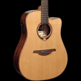 LAG Tramontane 118 A/E Guitarra Acústica Dreadnought Cutaway Tapa Cedro Rojo Macizo Natural Brillante Precio: 562.38864. SKU: B1E59GC9P2