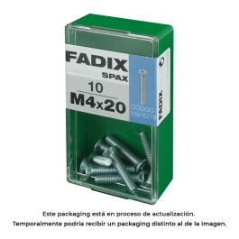 Fadix Tornillo métrica M 4x20mm Acero DIN 965 Cabeza Plana - 10915774 (10 unid.)