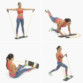 Pack Tabla de Flexiones Push-Up y Set de Bandas de Resistencia con Accesorios y Guía de Ejercicios InnovaGoods