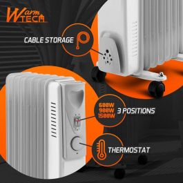 Warm Tech Radiador eléctrico de aceite WAR5411074178048 1500W Hasta 25m3 Gris