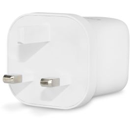 DICOTA D32055 Cargador de Pared GaN Compact 3 Puertos USB-C/A 65W Carga Rápida Power Delivery UK Blanco