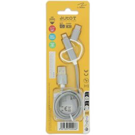 Auto-T Cable 3 en 1 540206 Micro-USB Apple USB-C