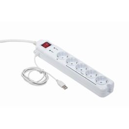 Gembird PCW-MS2G Protector Sobretensión, 5 Salidas AC, 250V, Cable 1.8m, Blanco Precio: 52.69000055. SKU: B1AGG9NMQA