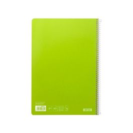 Cuaderno Espiral Liderpapel Folio Witty Tapa Dura 80H 75 gr Cuadro 4 mm Con Margen Color Verde 5 unidades