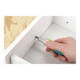 Wolfcraft Mini Atornillador Manual con Carraca y 5 Puntas para Atornillar y Desatornillar