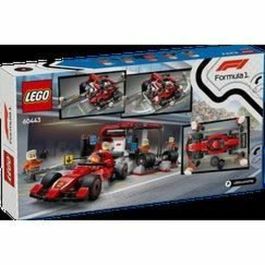 LEGO 60443 City Set de Construcción Parada en Boxes F1 con Equipo Mecánico, Coche Ferrari de Fórmula 1 y Minifiguras