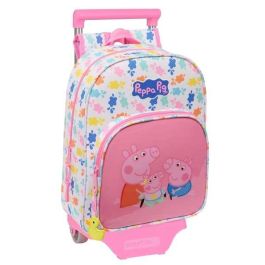 Safta Mochila Peppa Pig 'Baby Pig' con Carro 26x34x11cm