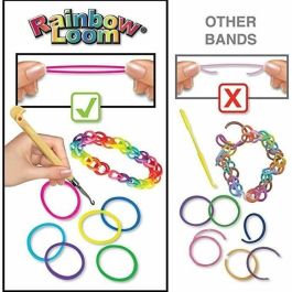 Bandai BAN1738045210754 Rainbow Loom Mini Combo Set Loomi Pals - Caja para hacer pulseras con 2100 elásticos y 60 charms