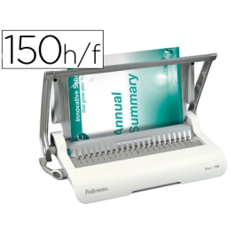 Fellowes Star+ 150 Encuadernadora Canutillo Perfora 15 Hojas DIN A4 Encuaderna 150 Hojas Uso Moderado Hogar Oficina Precio: 115.8900006. SKU: B1AND4Z3KH