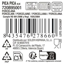 La Mediterranea Bol Aperitivo Pica-Pica Blue 12 x 11.7 x 4.3 cm (24 Unidades)