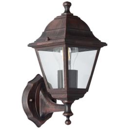 Lámpara de pared exterior brillante y creciente Nissie Rust E27 1x60W Lámpara de pared exterior brillante y creciente Nissie Rust E27 1x60W