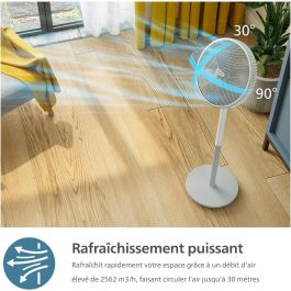 Philips CX2550/00 Ventilador de Pedestal Altura Regulable 82-125 cm Ultra Silencioso Blanco