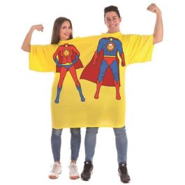 Disfraz adulto camiseta doble super héroes birras talla l