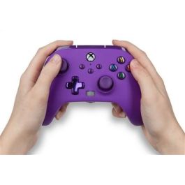 Power A 1521747-02 Mando con Cable Mejorado para Xbox Series X/S, Xbox One, Windows 10/11 - Morado Royal