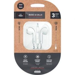 Auriculares eartech blancos, conector mini-jack. tech one tech Auriculares eartech blancos, conector mini-jack. tech one tech