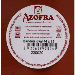 Azofra Fuente Oval Vitro 44 x 26 cm (4 Unidades)