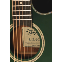 Takamine LTD2025 Guitarra Electroacústica Tapa Abeto Engelmann Sólido Cuerpo Koa Hawaiana Sólido Acabado Antique Evergreen con Preamplificador CTF-2N