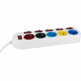GAO AUC1708617673088 Regleta de enchufes, 5 tomas, con interruptores, 16A, 230V