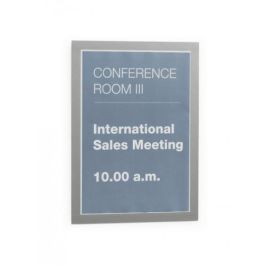 Durable Marco Porta Anuncios DIN A4 Adhesivo Magnético Plata Pack 2 Unidades