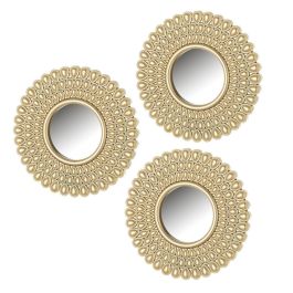 Espejo de pared Dorado 26 x 2 x 26 cm (3 Unidades) Precio: 8.68999978. SKU: B17ZXFR6CF