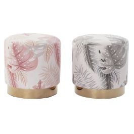 Reposapies Tropical DKD Home Decor Coral Gris 35 x 35 x 35 cm (2 Unidades) Precio: 48.68999949. SKU: B1EASA8JWS