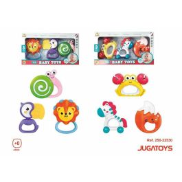 Mordedores animales, loro, león, caracol y cebra, cangrejo, zorro 10cm pack con 3 piezas. - modelos surtidos Mordedores animales, loro, león, caracol y cebra, cangrejo, zorro 10cm pack con 3 piezas. - modelos surtidos