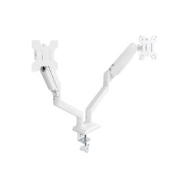 TooQ DB1434TNR-W Soporte de Escritorio para Monitor 13"-34" (2 pantallas) Pinza/Atornillado 10kg Blanco