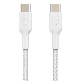 Belkin CAB004BT1MWH2PK - Pack de 2 Cables USB-C a USB-C 1m Trenzados, 60W Carga Rápida, Compatible con iPhone 15, iPad, MacBook, Samsung Galaxy - Blanco