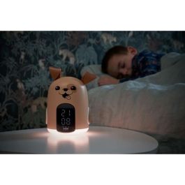 Bigben Kids BIG1722512466189 Despertador con luz nocturna, forma de perro, pantalla LED, 3 melodías, intensidad regulable, alimentación 230V
