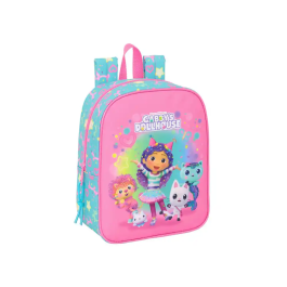 Mochila Infantil Gabby's Dollhouse Confetti Rosa Turquesa 22 x 27 x 10 cm Precio: 22.94999982. SKU: B17TVCWRBE