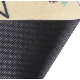 Felpudo Alexandra House Living Y VIVIERON MUY FELICES Azul Rojo Rosa Crema 40 x 1 x 60 cm