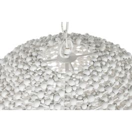 DKD Home Decor Lmpara Techo 1c24 Blanco Hierro Madera 58 x 58 x 71 cm