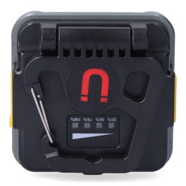 Edm Foco LED Mini de Trabajo 15W 1000lm COB 3 Modos, Batería 2000mAh, Imán, Gancho y Rosca Trípode, IP44, hasta 6h autonomía