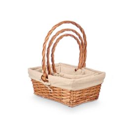 Set 3 Cestas Mimbre Rectangulares Kipit 36X39CM (8 Unidades) Set 3 Cestas Mimbre Rectangulares Kipit 36X39CM (8 Unidades)