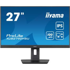 iiyama Monitor ProLite XUB2792HSU-B6 27" FHD IPS 100Hz 0,4ms HDMI DP Negro Altavoces Pivot VESA Ajustable Negro