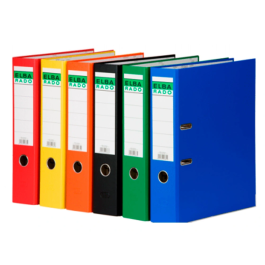 Elba Archivador de Palanca DIN A4 Lomo 80 mm Rojo Carton Forrado