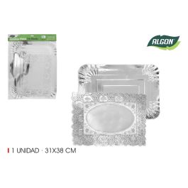 Bandeja Plata Rectangular con Blonda 31x38 cm Algon (48 Unidades) Precio: 35.78999952. SKU: B13SP66EQ9