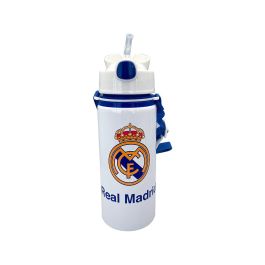 Kids Licensing Rm00005 Cantimplora de Aluminio Real Madrid 600ml con Asa - Botella Deportiva Infantil