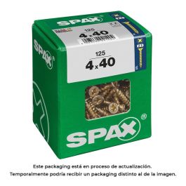 Spax 4081020400407 Tornillo Madera Cabeza Plana Yellox 4,0x40mm Universal Rosca Completa 4CUT Z2 Caja 125 Unidades