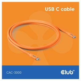 Club 3D CAC-1535 Cable USB 3.2 Gen 2 Tipo C a Tipo C Macho a Macho 5 Metros 10 Gbps Negro