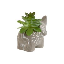DKD Home Decor Planta Decorativa de Elefante, Cemento y PE, Gris y Verde, 5x7x8 cm, Set de 3 Unidades DKD Home Decor Planta Decorativa de Elefante, Cemento y PE, Gris y Verde, 5x7x8 cm, Set de 3 Unidades