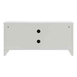 DKD Home Decor Mueble TV Vintage Blanco Metal 120 x 40 x 58 cm