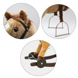 Tachan Gs2021W Caballo Balancín con Ruedas y Sonido - Caballito Cowboy con Pañuelo al Cuello para Niños +2 Años