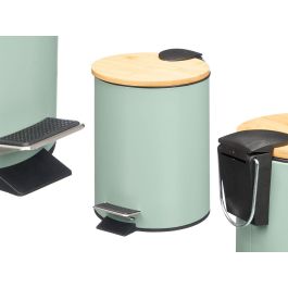 Berilo Papelera de Metal con Tapa de Bambú 3L Menta 21x23.5x17 cm (Set de 4) Precio: 27.50000033. SKU: B1A4GQVV2J
